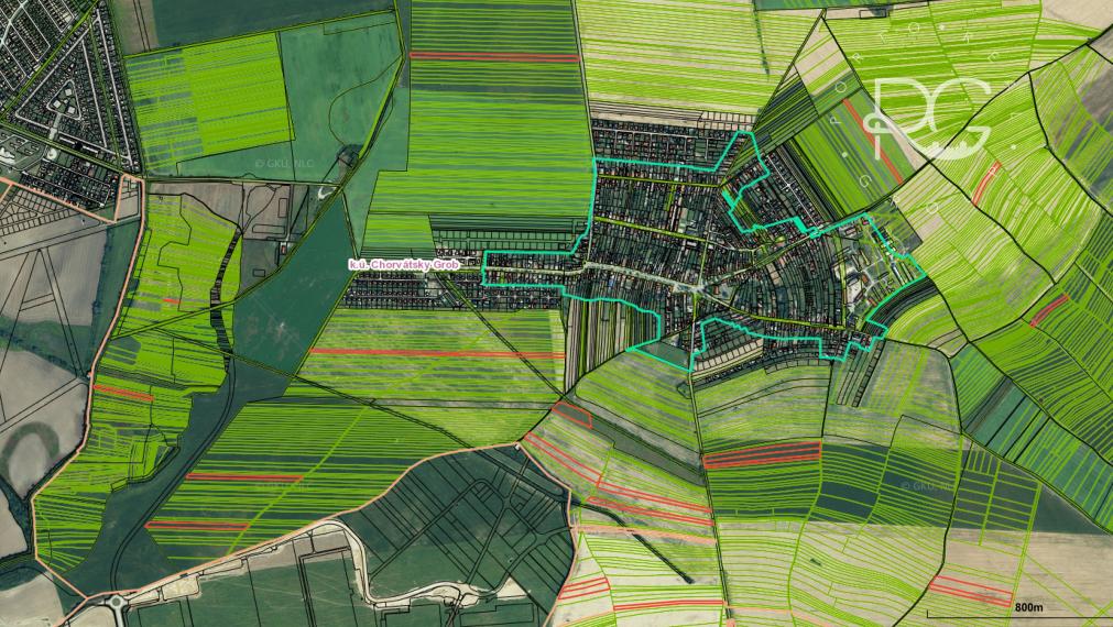 Pozemky v krásnom prostredí v Chorvátskom Grobe za priaznivú cenu vhodné aj investične-možné kúpiť aj jednotlivo