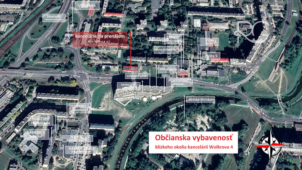 Na prenájom kancelária 36,2 m2 Wolkrova, Bratislava V – Petržalka