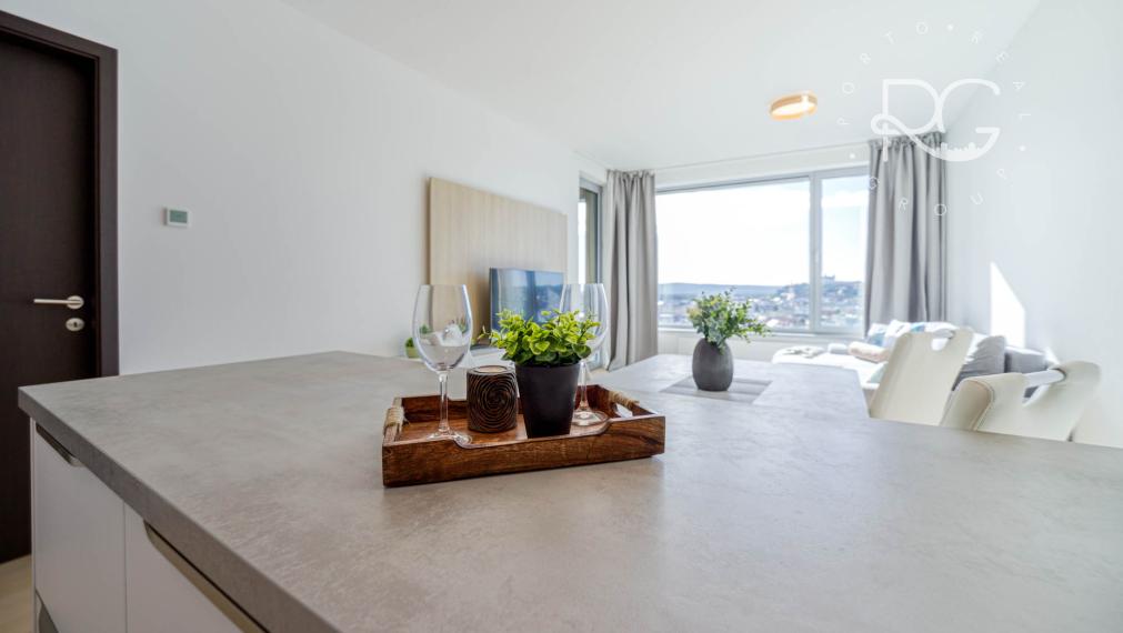 = PRENAJATÉ = 2-izbový luxusný byt s výhľadom na Staré Mesto – SKY PARK - VIDEO