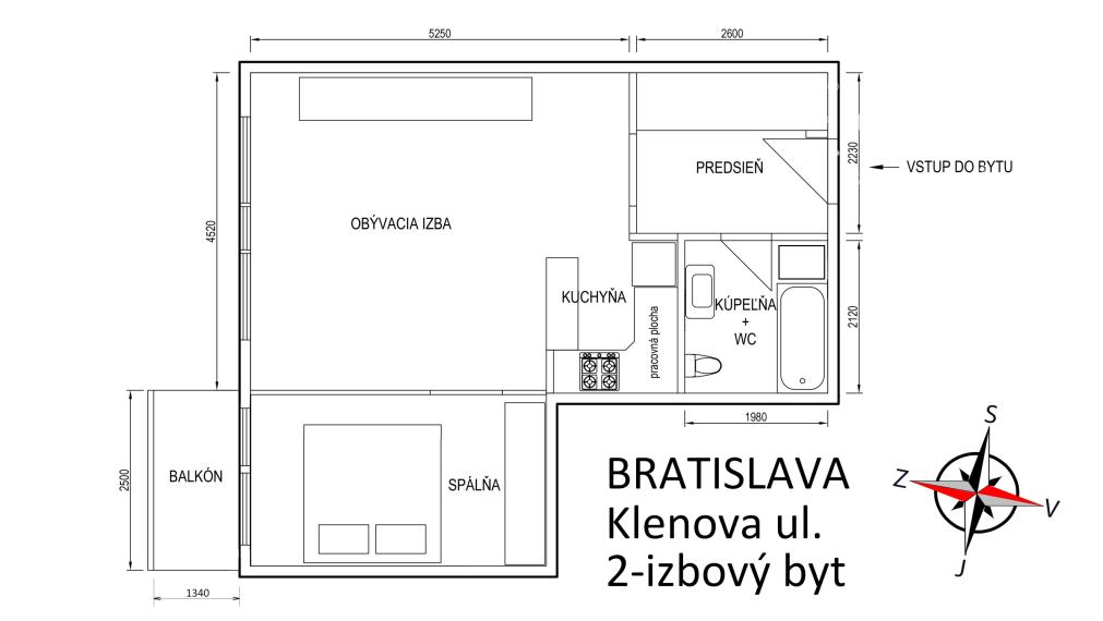 = REZERVOVANÉ = 2-izbový byt na ul. Klenová, Bratislava - Kramáre