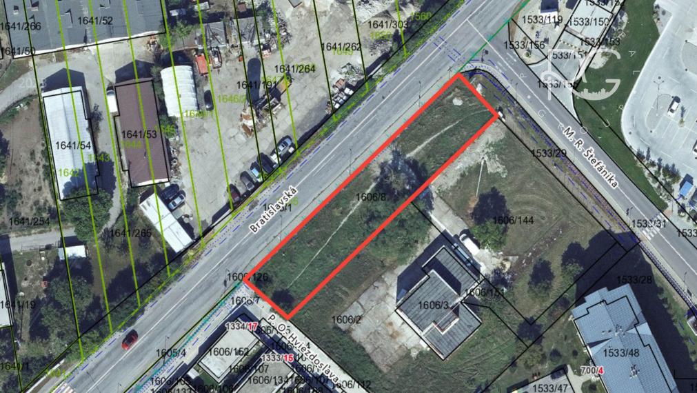 10 árový pozemok pri obchodnom centre v Moste pri BA