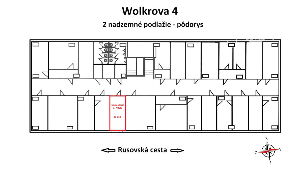 Na prenájom kancelária 18 m2 Wolkrova, Bratislava V – Petržalka