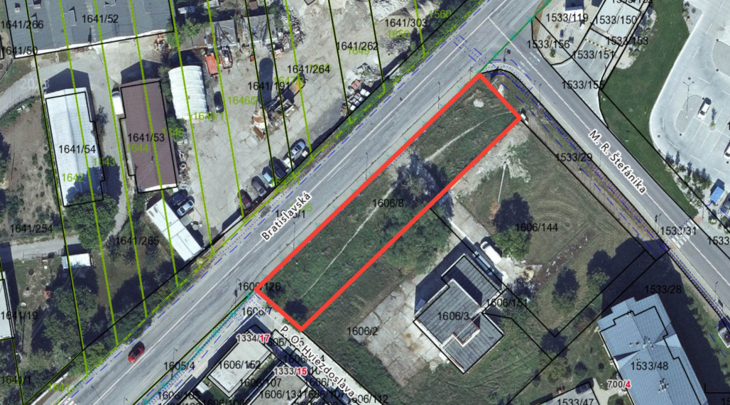 10 árový pozemok pri obchodnom centre v Moste pri BA