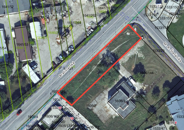 10 árový pozemok pri obchodnom centre v Moste pri BA