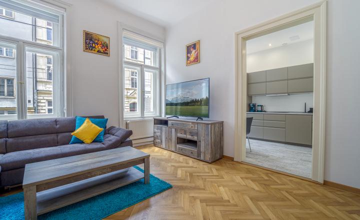 =PRENAJATÉ=Krásny staromestský kompletne zariadený 2izb byt na Palisádoch na prenájom - fotografia 4